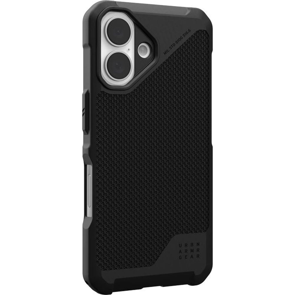 Etui pancerne Urban Armor Gear Metropolis LT Kevlar MagSafe do Apple iPhone 16, czarne z kevlarem